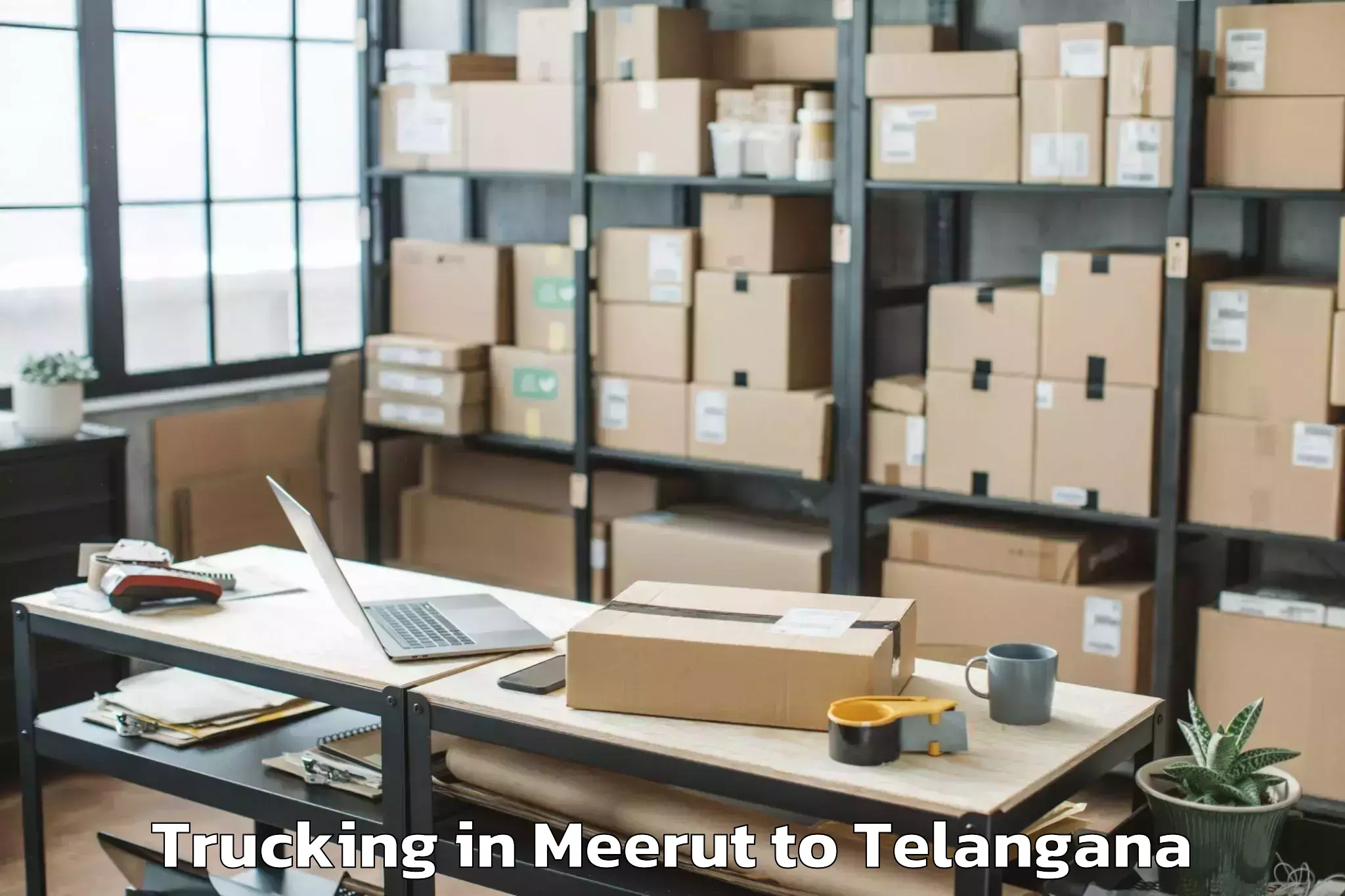 Top Meerut to Chilkur Trucking Available